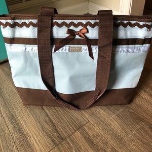 “Baby Love” diaper bag with matching changing pad